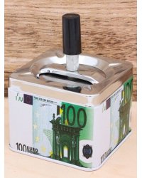 Пепельница бездымная квадратная 100 евро ПЛ-1075