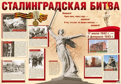 ПЛ-11072 Демонстрационный плакат А1. Сталинградская битва