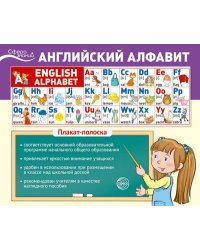 Плакат-лента. Английский алфавит English Alphabet В ПАКЕТЕ 1000х330 мм, в индивидуальной упаковке