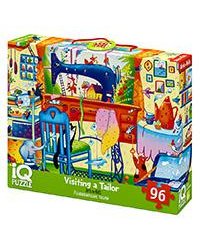 IQ Пазл с развивающей игрой 96 зл. В гостях у портного. Visiting a Tailor. 6+ new