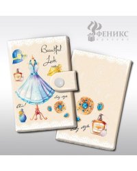 Визитница «Маленькое голубое платье» арт.37744/50 (14*10,2см, из ПВХ, 10 карманов) 14*10.2 арт.37744