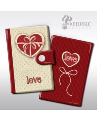 Визитница «Сердце» арт.37742/50 (14*10,2см, из ПВХ, 10 карманов) / 14*10.2 арт.37742