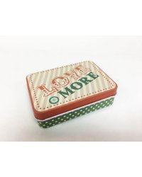 Коробка для безделушек и мелочей Большая любовь арт.43707 9х6,5х2,7см из черного окрашенного металла 9х6,5х2,7