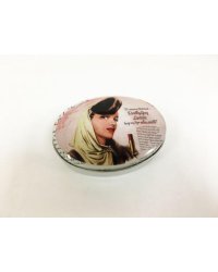 Коробка для безделушек и мелочей Девушка арт.43717 8х6х2,3см, из черного окрашенного металла 8х6х2,3