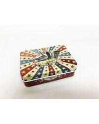 Коробка для безделушек и мелочей Звездный город арт.43708 9х6,5х2,7см из черного окрашенного металла 9х6,5х2,7