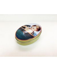 Коробка для безделушек и мелочей Мальчик арт.43715 8х6х2,3см, из черного окрашенного металла 8х6х2,3