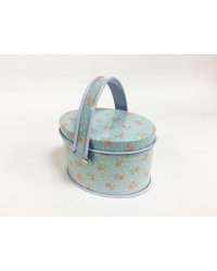 Коробка для безделушек и мелочей Розы в горошек арт.43703 7,9х5,4х5,3см, из черного окрашенного металла 7,9х5,4х5,3