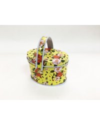 Коробка для безделушек и мелочей Шиповник арт.43696 7,9х5,4х5,3см, из черного окрашенного металла 7,9х5,4х5,3