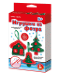 Набор для творчества. Мягкая игрушка из фетра Домик, елочка, колокольчик