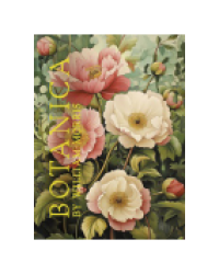 Блокнот BOTANICA by William Morris пионы на зеленом фоне