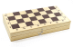 Игра настольная Шахматы и шашки деревянная коробка, пласт.фигуры, поле 29х29см