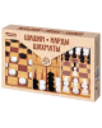 Игра настольная Шашки, Нарды, Шахматы большие
