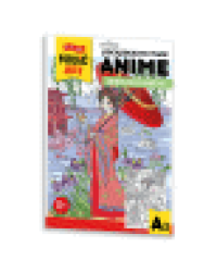 Набор для творчества. Раскраска в стиле ANIME Девочка в кимоно формат А3