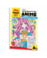Набор для творчества. Раскраска в стиле ANIME Девочка с котиком формат А3