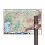 КАРТОГРАФИЯ КЛАССИЧЕСКАЯ (ГеоДом) Карта КАЗАХСТАН общегеографическая карта, 101х69 см, ЛАМ. в тубусе