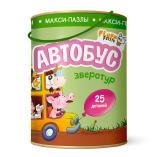 Макси-пазлы в тубусе. Зверотур. Автобус. 25 деталей. ГЕОДОМ