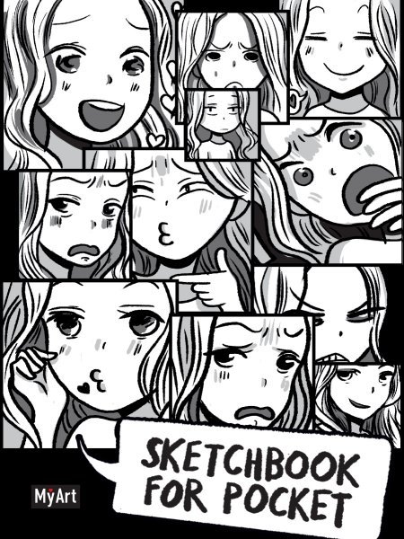 MyArt. Sketchbook for Pocket. Комикс аниме