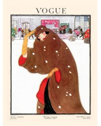 VOGUE. Дама в шубе и перчатках. Серия плакатов. Формат А4.