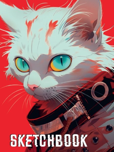 СКЕТЧБУК А5. КОТ ИЗ БУДУЩЕГО выб.лак