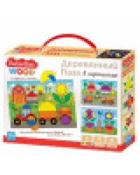 Пазл деревянный в картинках 35 эл Baby Toys Wood 18 картинок