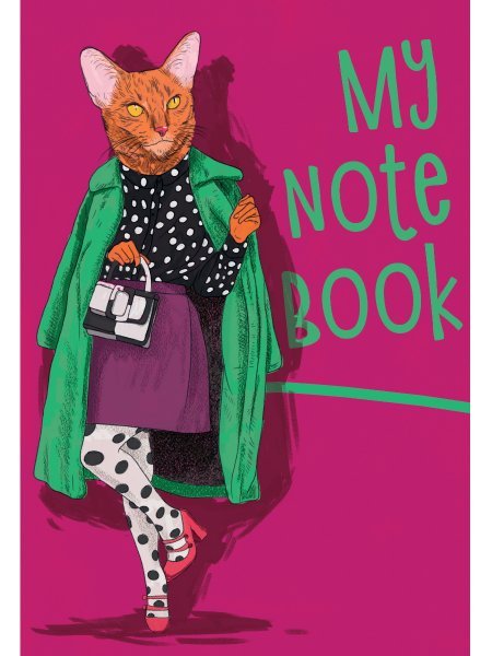 MyArt. БЛОКНОТ в клетку My notebook. Кошка