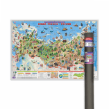 РОСТОМЕРЫ (ГеоДом) ПРОкарта интерактивная Наша Родина-РОССИЯ, 101х69 см, ЛАМ. в тубусе