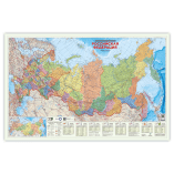 ПРОкарта интерактивная РОССИЯ ПА, 124х80 см, 1:6,7 млн, с европодвесом