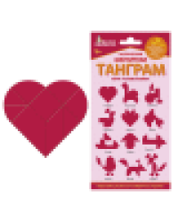 Игра магнитная головоломка ТАНГРАМ сердце европодвес