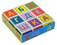Умные кубики в поддончике. 9 штук. Абвгдешка new