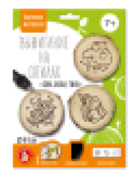 Выжигание на спилах Сова, Зайка, Ежик малые