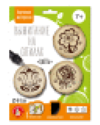 Выжигание на спилах Цветы 3 эл малые