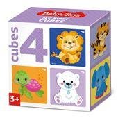 Кубики пластмассовые Звери 4 шт Baby Toys