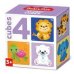 Кубики пластмассовые Звери 4 шт Baby Toys