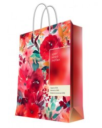 Бумажный пакет для сувенирной продукции с ламинацией, с шириной основания 17,8 cм, плотность бумаги 140 гм2 17,8x22,9x9,8см арт.93870FE