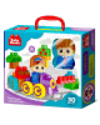 Конструктор пластиковый Веселый паровозик 30 дет Baby Blocks