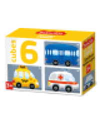 Кубики пластмассовые Городской транспорт 6 шт Baby Toys