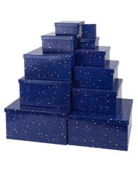 Набор квадратных коробок 11 в 1 Звездная ночь25,525,513-5,55,52,5см Собств. разраб. ПП-4545