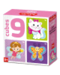 Кубики пластмассовые Для маленьких принцесс 9 шт Baby Toys