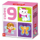 Кубики пластмассовые Для маленьких принцесс 9 шт Baby Toys