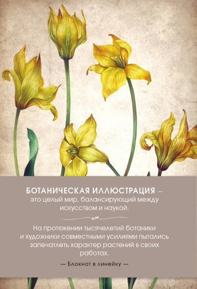 Блокнот. Ботаническая иллюстрация зеленый