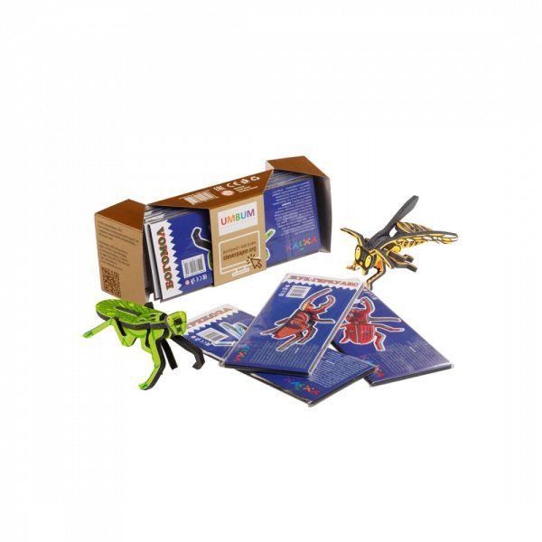 Насекомые. Набор из 8 пазлов. Игра настольно-печатная Объемные пазлы