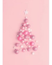 Блокнот с резинкой Pink Christmas tree розовый. А5, твердый переплет, 192 стр.