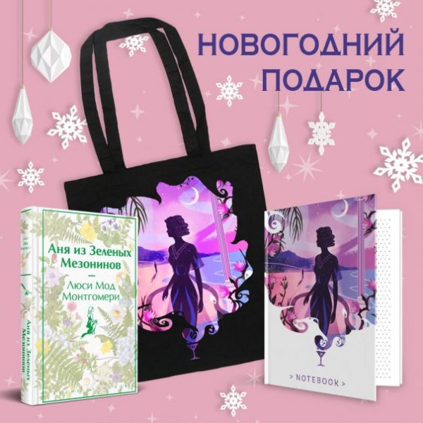 Набор для Ани набор из книги Аня из Зеленых Мезонинов, шоппера и блокнота Ночь нежна