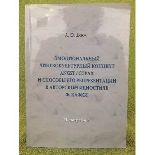 Эмоциональный лингвокультурный концепт амгст/страх и способы его репрезинтации в авторском идиостиле Ф. Кафки