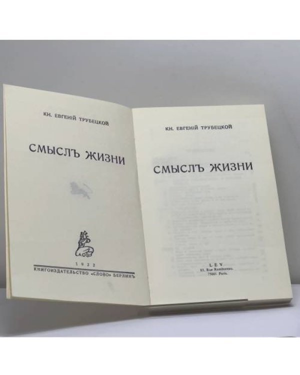 Дополнительное изображение книги «Смысл жизни»