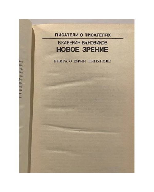 Новое зрение. Книга о Юрии Тынянове