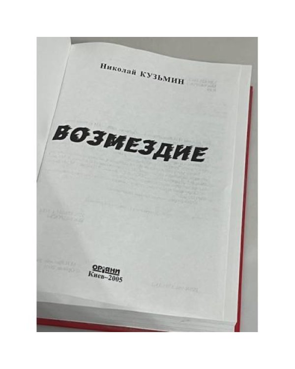 Дополнительное изображение книги «Возмездие»