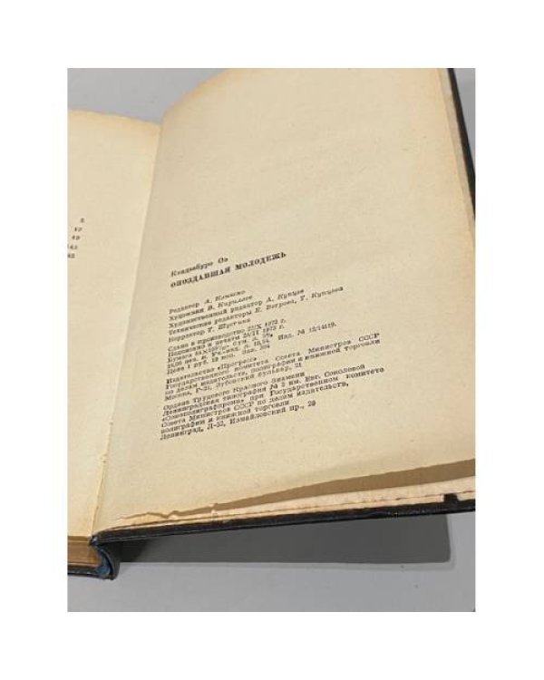Дополнительное изображение книги «Опоздавшая молодежь»