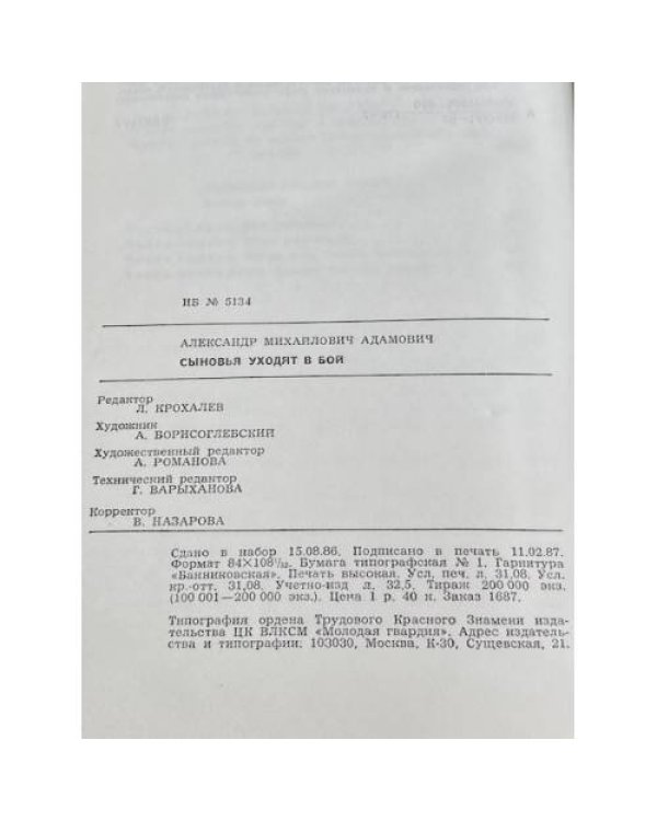 Дополнительное изображение книги «Сыновья уходят в бой»