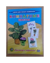 16 обучающих карточек. Комнатные цветы.